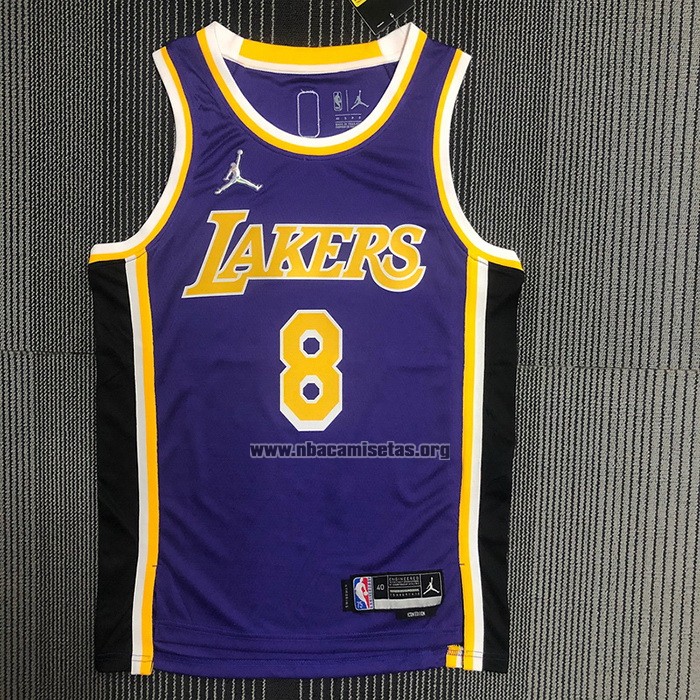 Camiseta Los Angeles Lakers Kobe Bryant NO 8 Statement 2021-22 Violeta